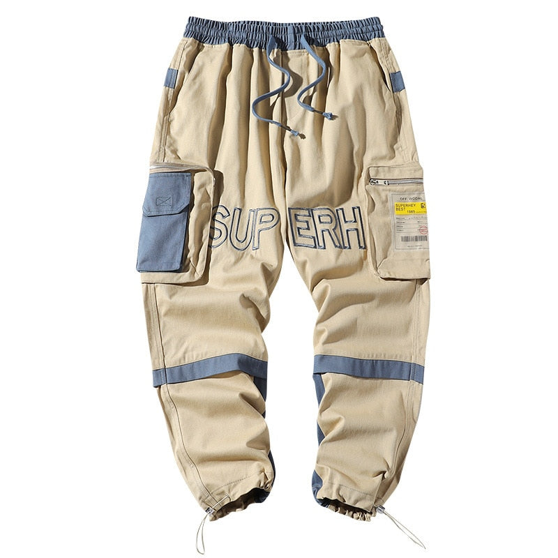 big mens khaki joggers