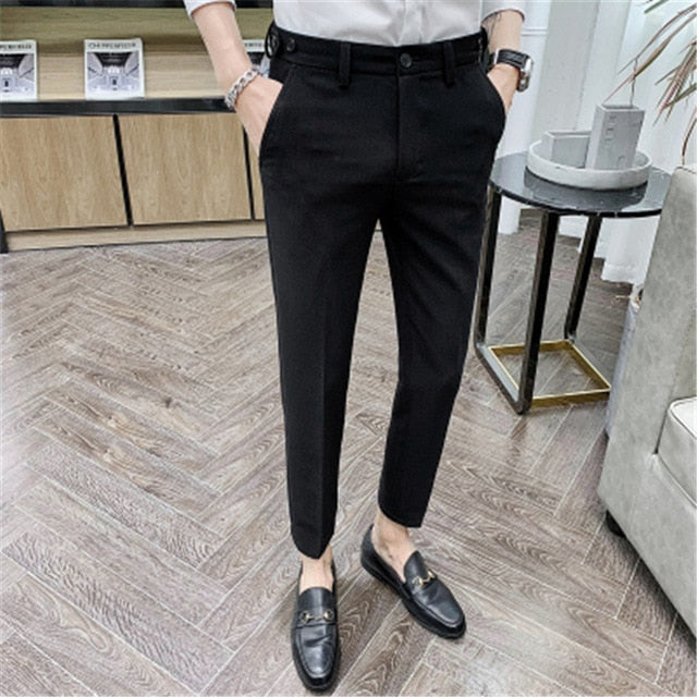 mens black ankle pants