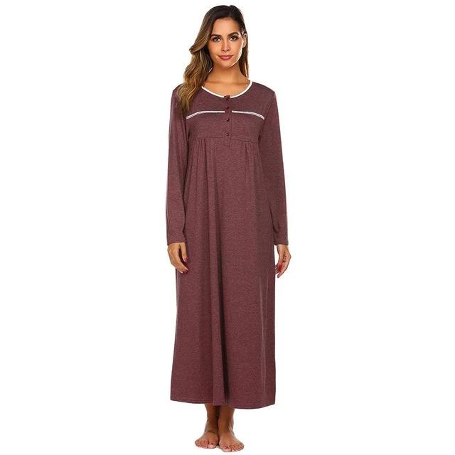 long sleeve maxi nightgown