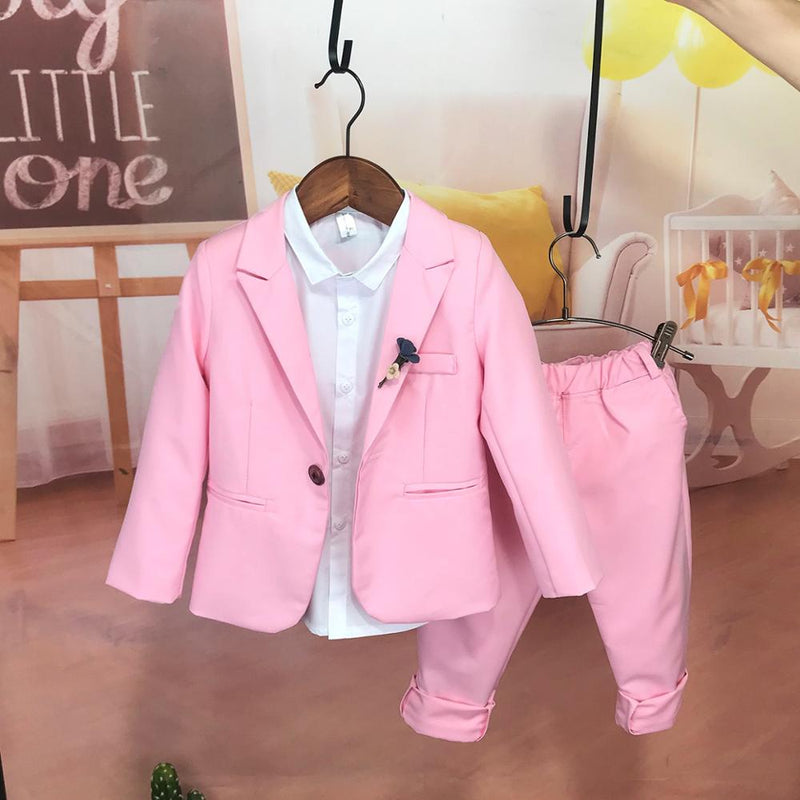 Wedding Suit For A Boy Kids Blazer Suit Flower Boys Formal Tuxedo Dress Child School Suit Outdoor Photography Clothing Set
