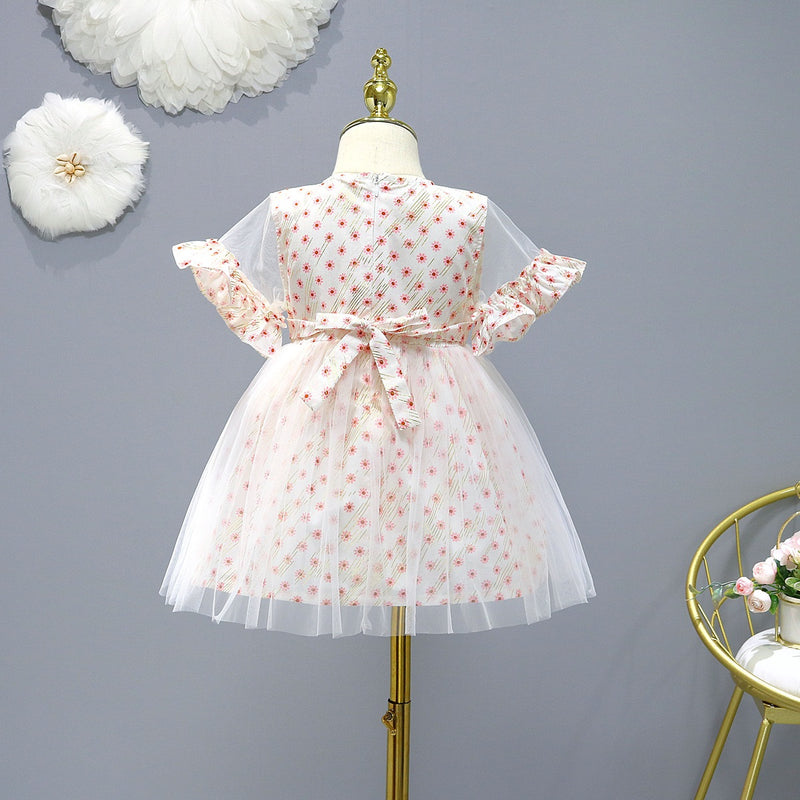Baby Girls Dress Kids Clothes Princess Costume Cute Floral Ruffles Summer 2-9 Years Party Dresses For Girl Childrens Clothing