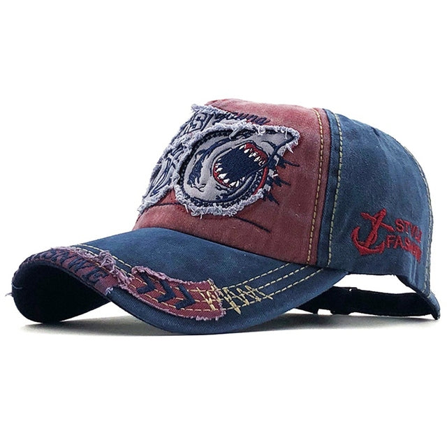 New Cotton Men baseball cap for women snapback hat Shark embroidery bone caps casual men baseball hats