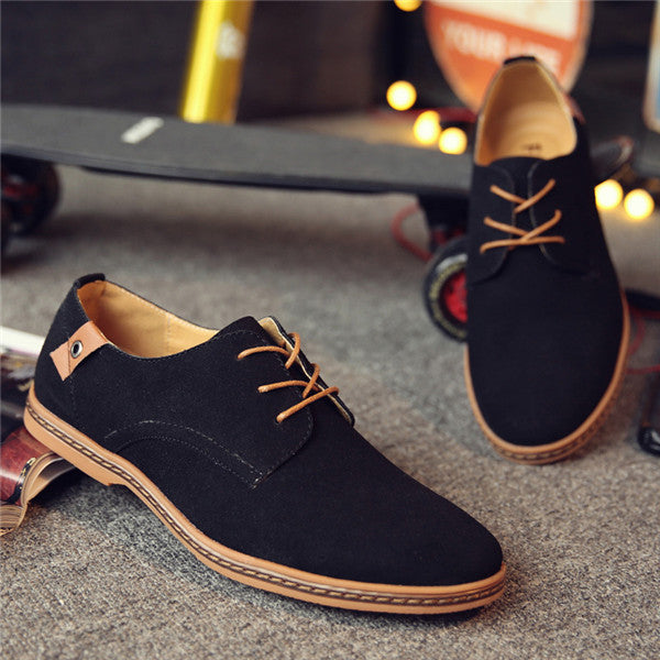 fashion Men Suede Leather Casual Shoes 