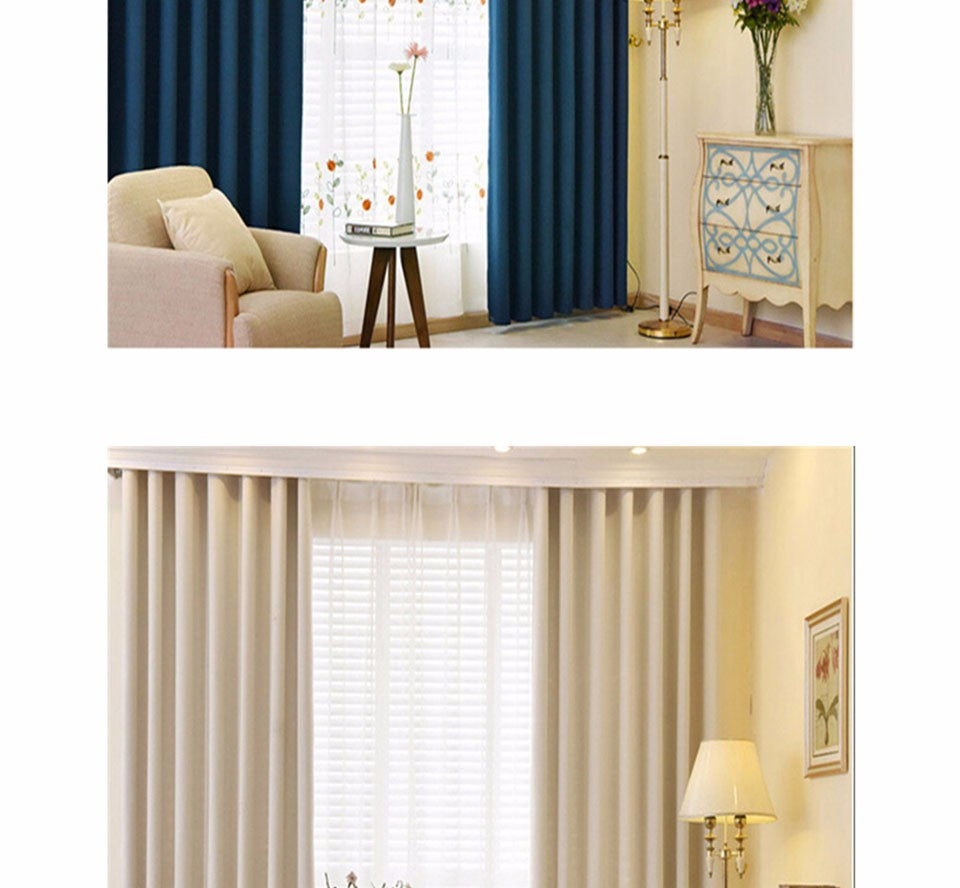 Solid Blackout Curtains For Bedroom Green Kids Curtains For Living Room Kitchen Window Curtains Fabric Blind Drapes Cortinas