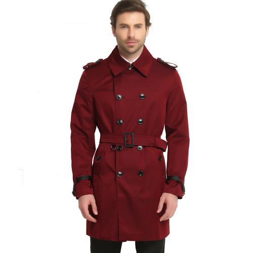 spring trench coat men windbreak short double button wind coat slim dust coat male turn collar bomber jacket