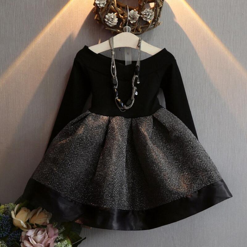 kids black velvet dress