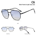 Trend Metal Polygon Frame Style Gradient Round Sunglasses Vintage Brand Design Sun Glasses Oculos De Sol 18033