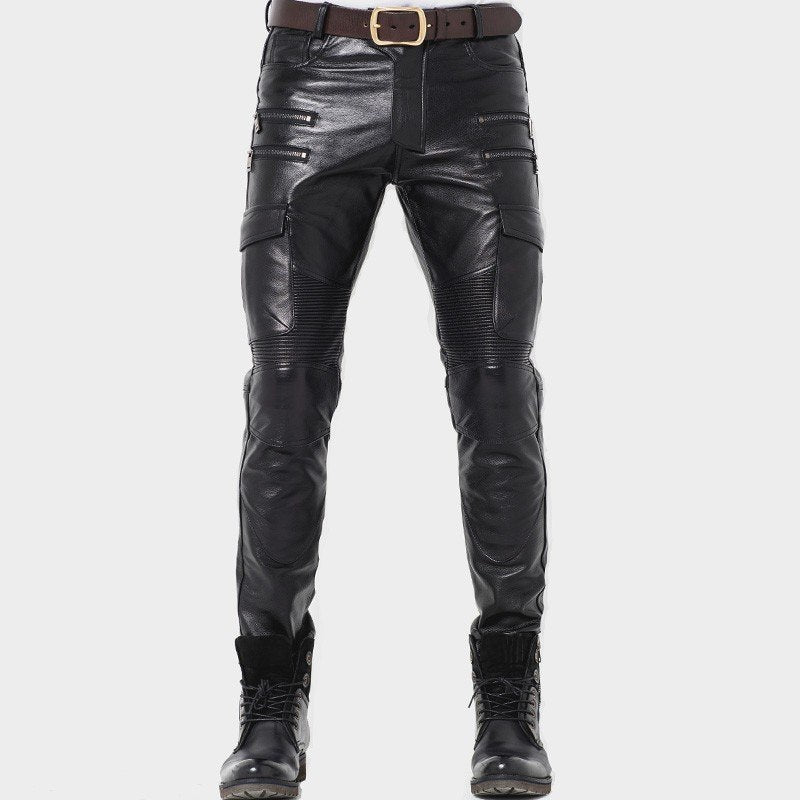 mens genuine leather pants