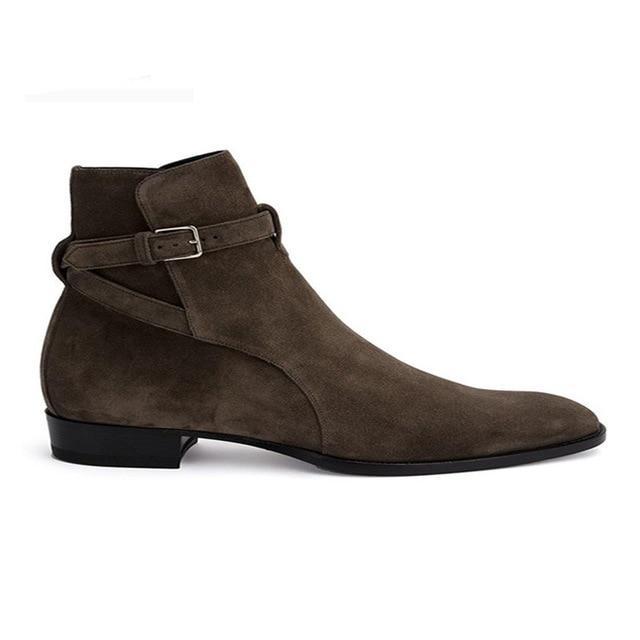 mens boots with a buckle