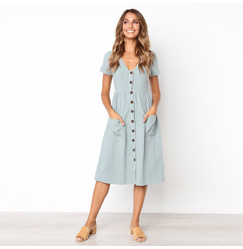 mid length casual summer dresses