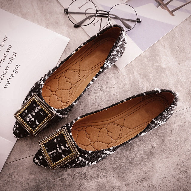 office ladies flat shoes