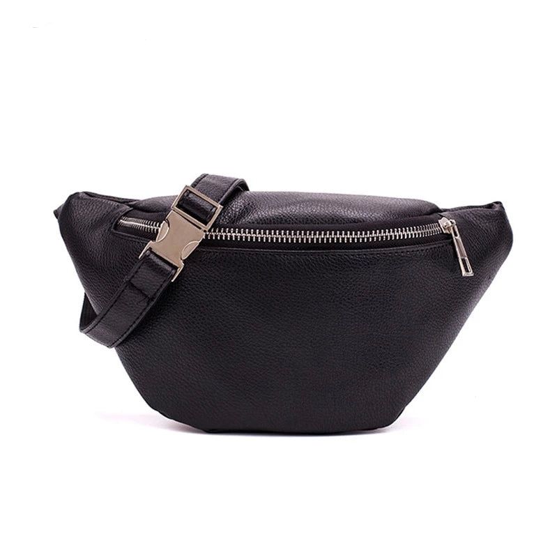 fashionable leather fanny pack