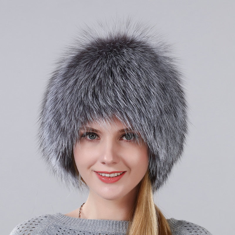 fox fur cap