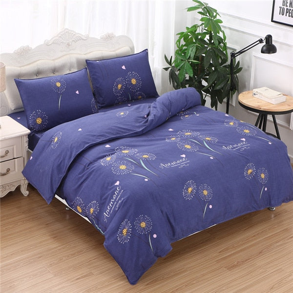 Bedding Set Duvet Cover Flat Sheet Bed Sheet Pillowcase Twin Full