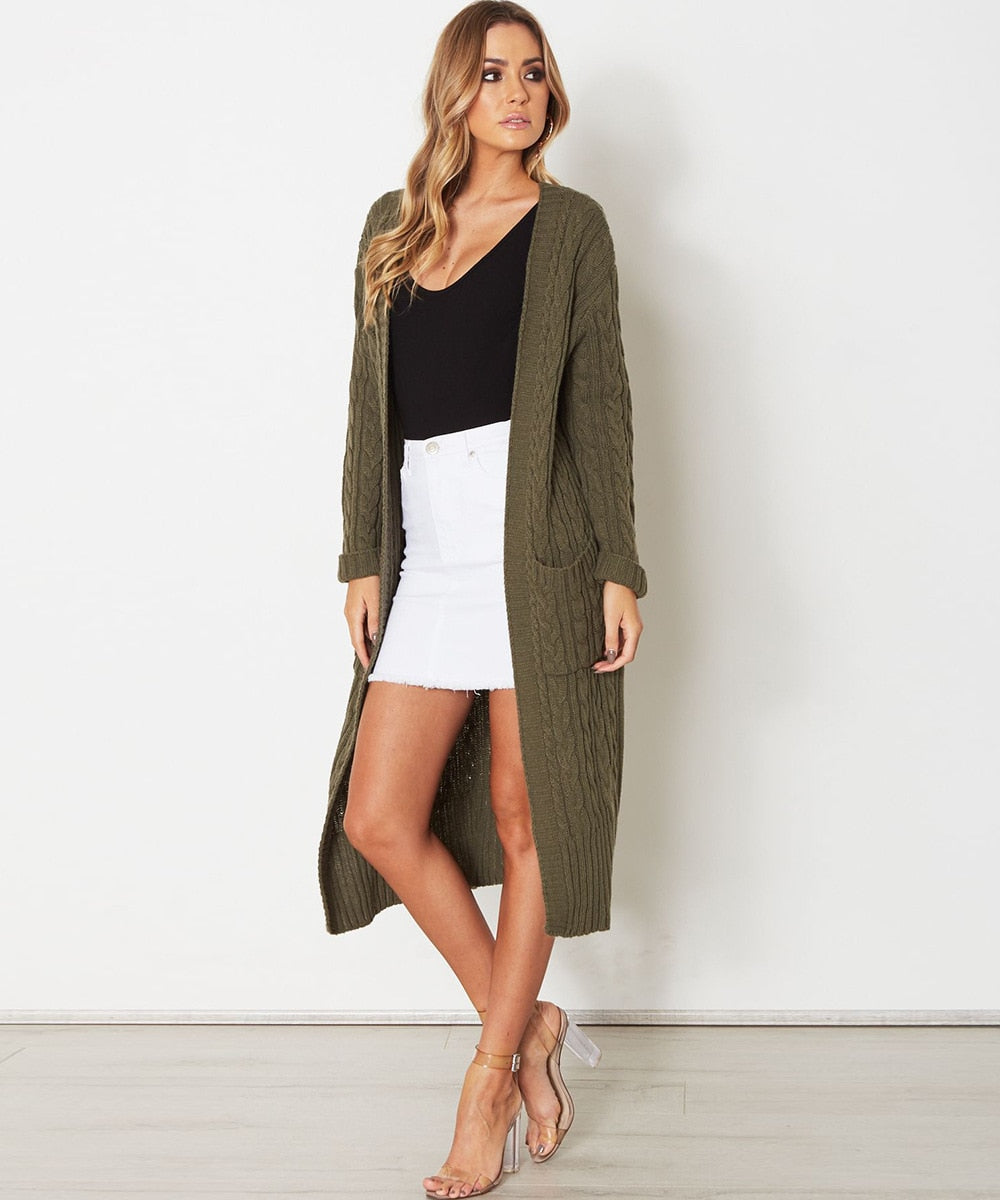 long cardigan sweater