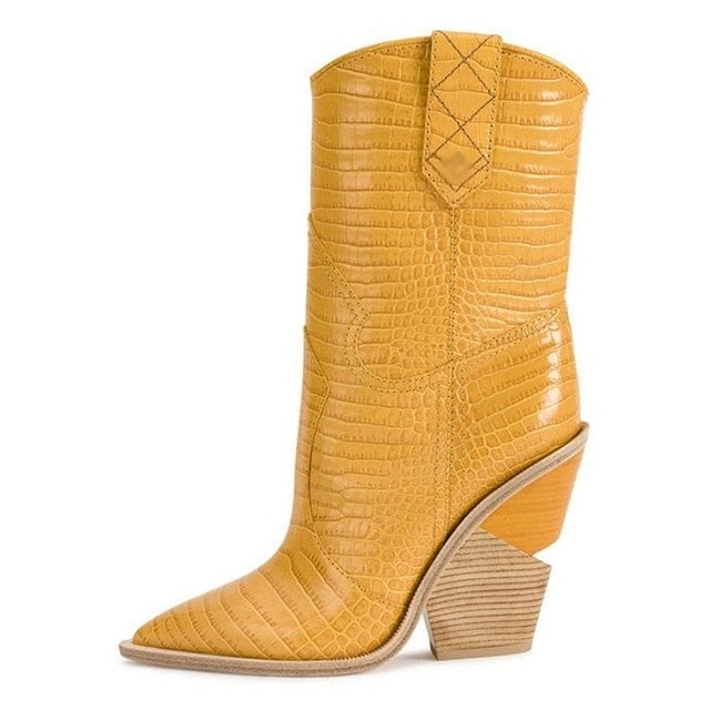 yellow cowboy boots womens