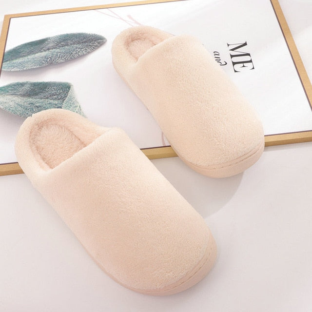 Soft New Winter Warm Bedroom Winter Home Slippers Shoe Women Men Soft Cozy Cotton Shoes Woman Slipper