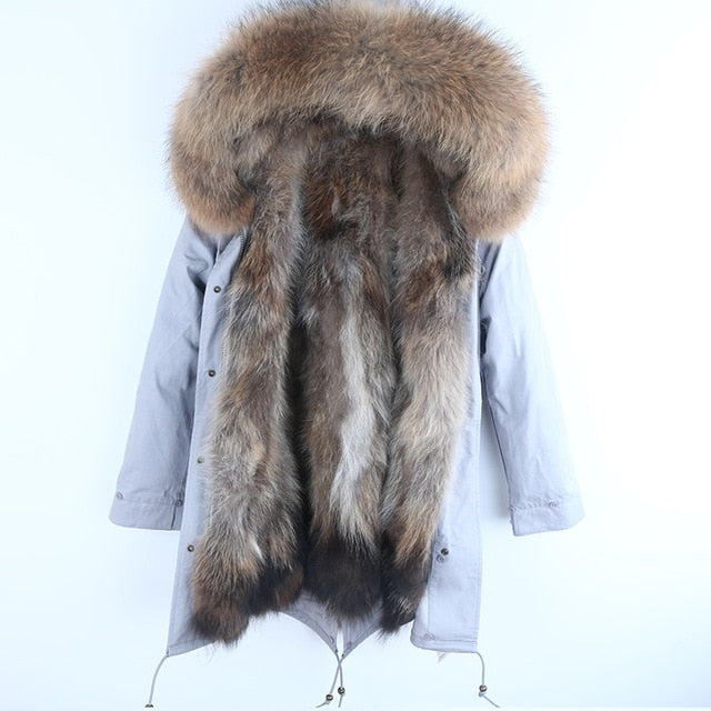 mens real fur hooded jackets