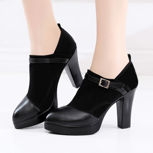 block heel office shoes