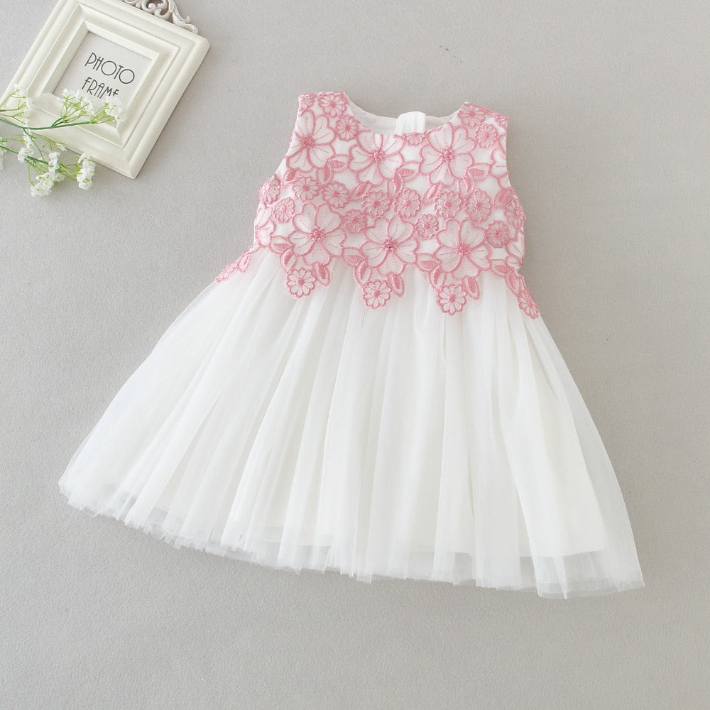 pink princess baptism dresses