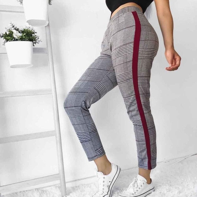 pants with side stripe womens