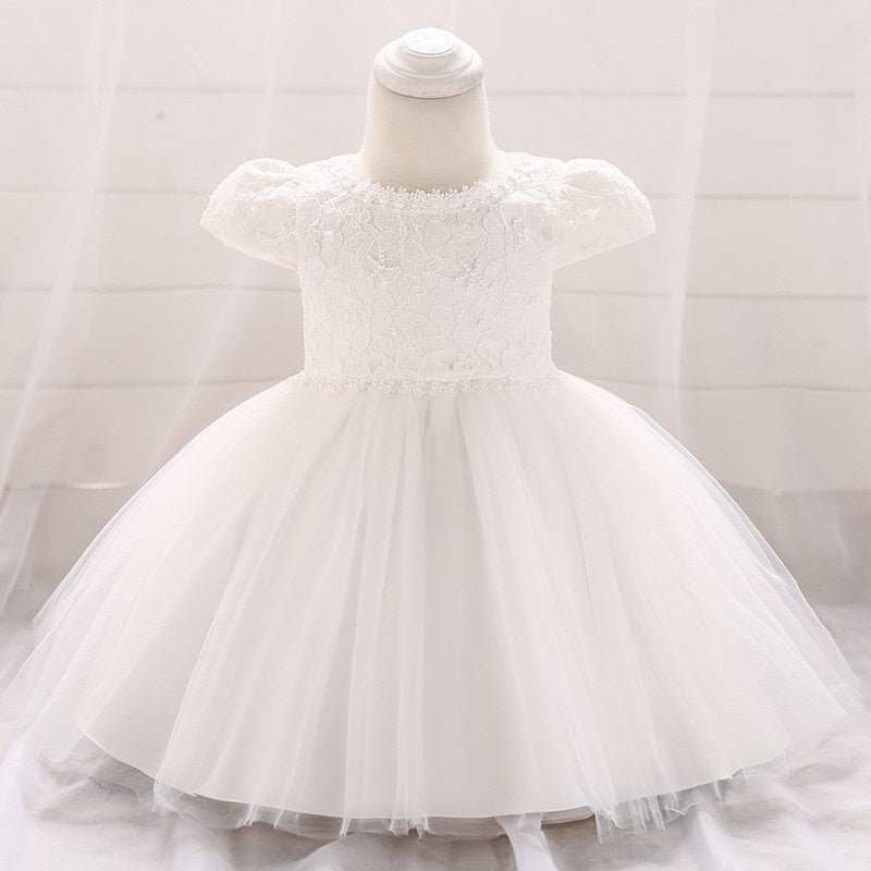 newborn white dress