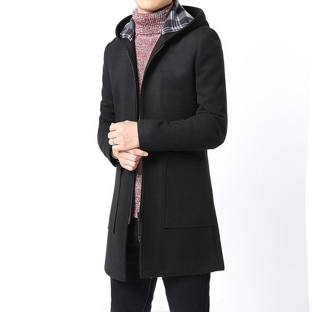 wool jacket with hood mens