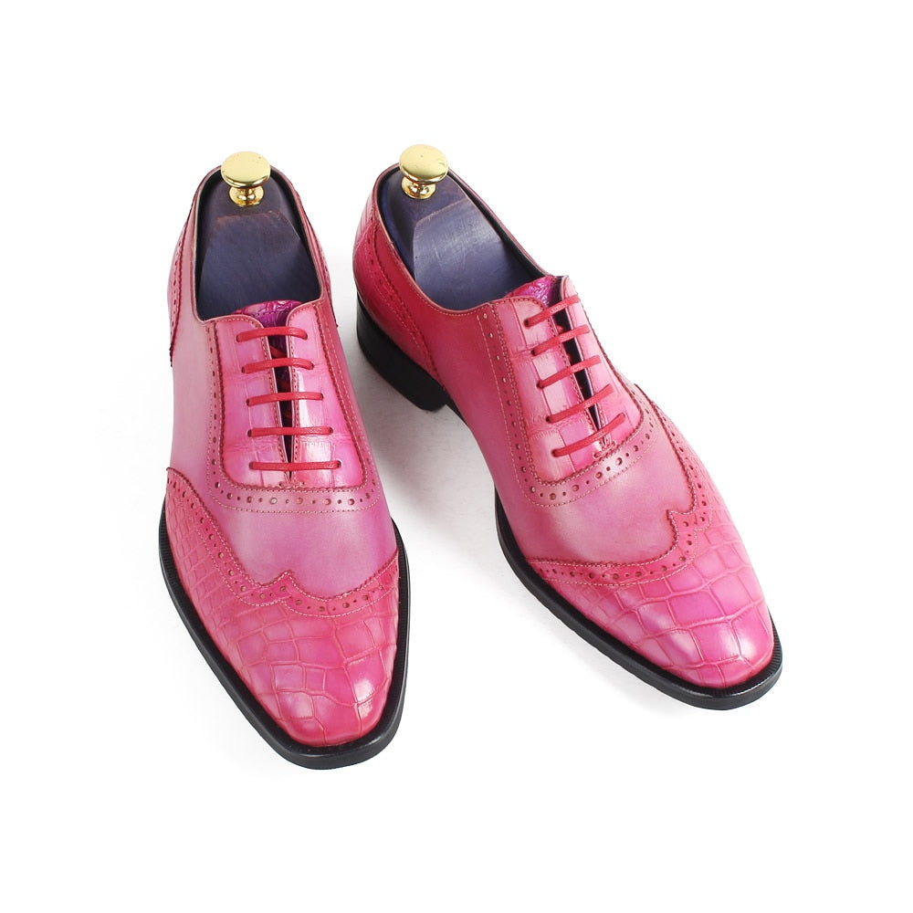 pink leather shoes