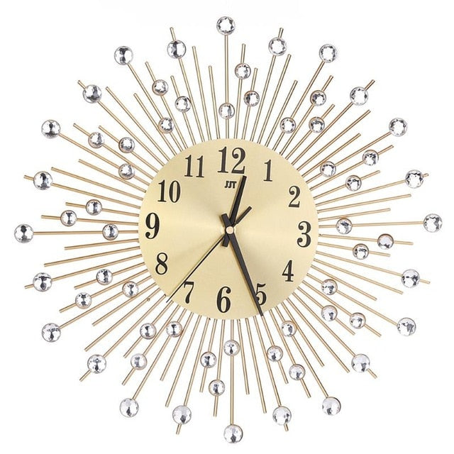 Home Garden Girls Shaped Luxury Diamond Iron Art Wall Clock Living Room Home Decor Home Decor