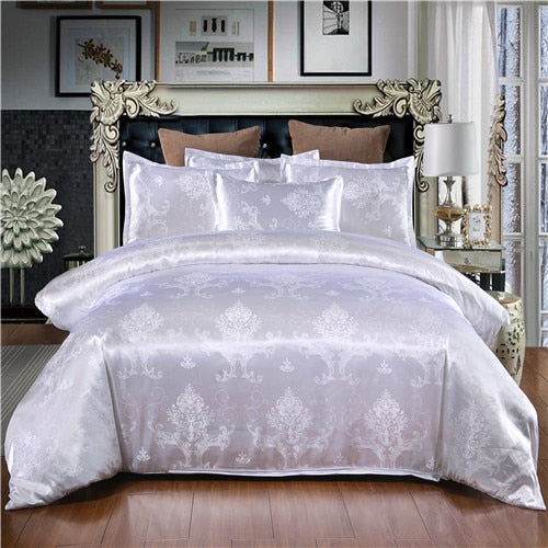 Luxury Jacquard Bedding Set Single Queen King Size Duvet Cover Set