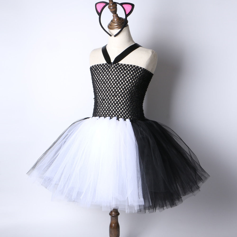 black and white tutu costume