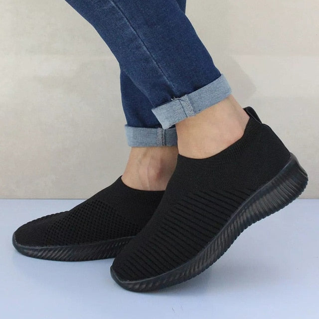 womens casual flat slip on shoes