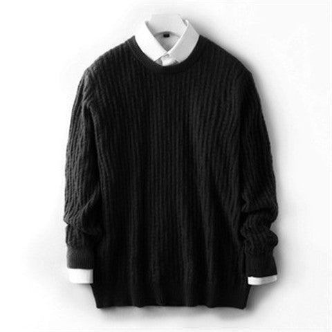 black pullover sweater