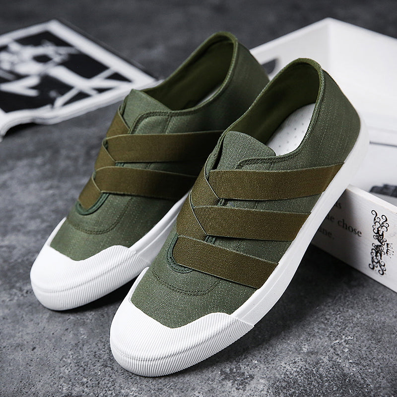 men's flat canvas shoes