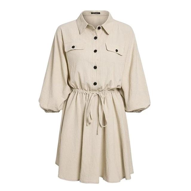 long sleeve cotton shirt dress