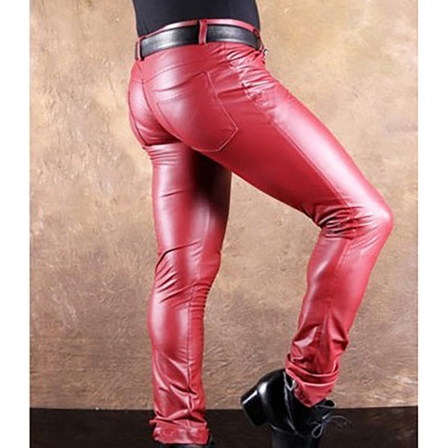 thin leather pants