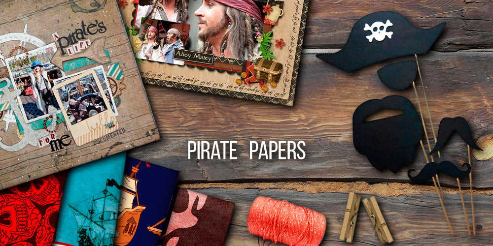 PIRATES Collection of digital paper for scrapbooking