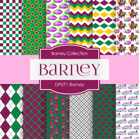 barney wrapping paper