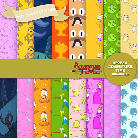 Adventure Time Digital Paper DP2586 - Digital Paper Shop