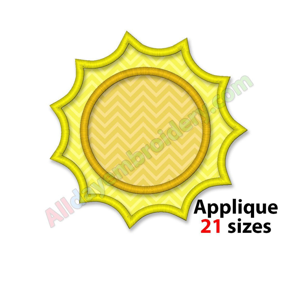 rapunzel sun embroidery design