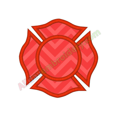 Firefighters badge machine embroidery design. Applique design ...