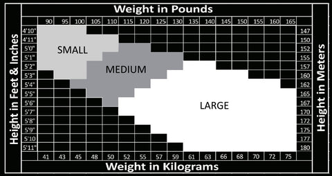 GFranco Fishnet Sizing Chart