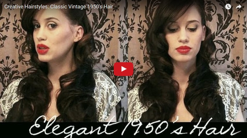 1950 Hairstyle Tutorials 30 Tutorial Videos Bold Dress