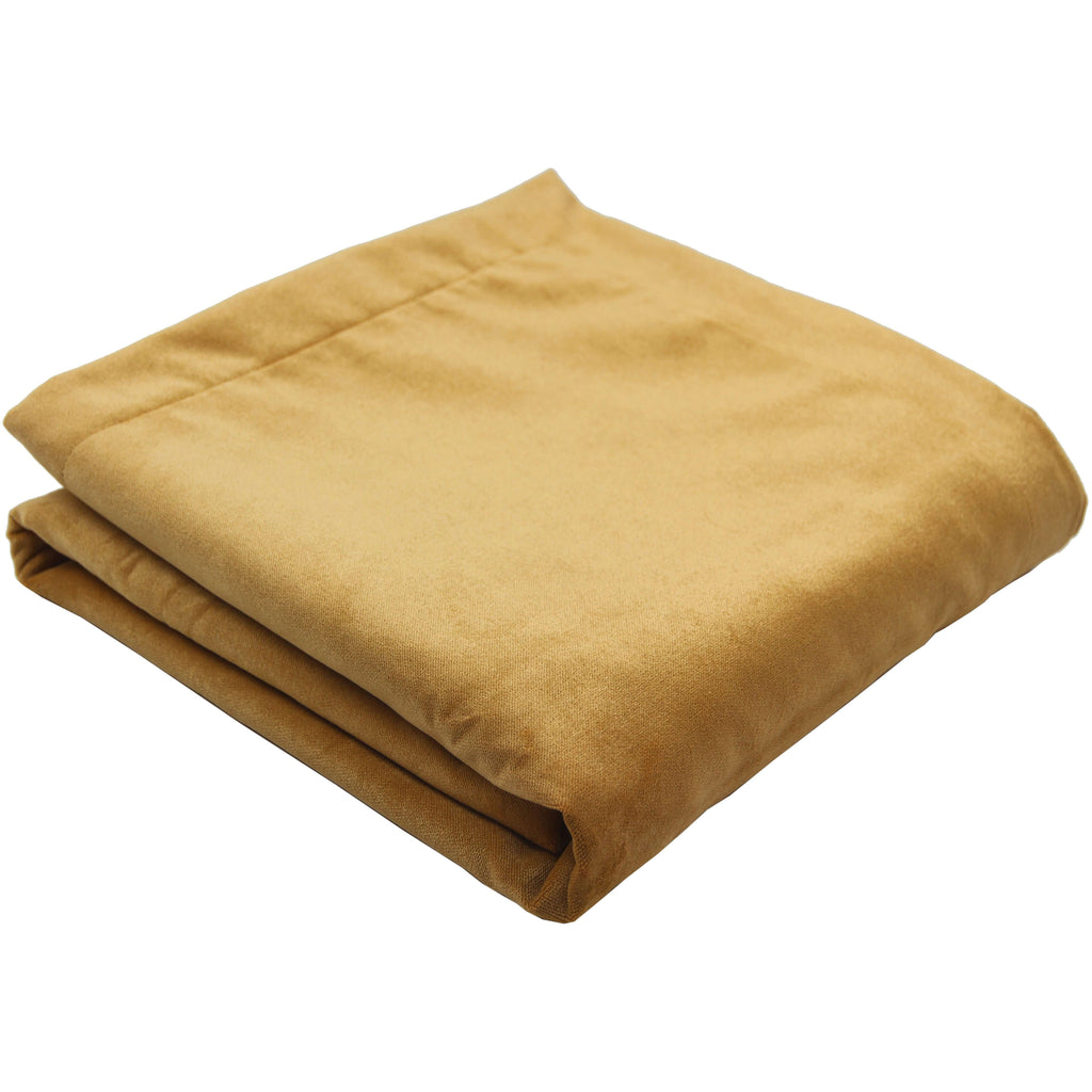 McAlister Textiles Ochre Yellow Velvet Throw Blanket