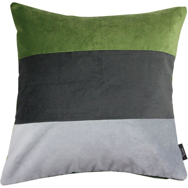 green and silver cushions
