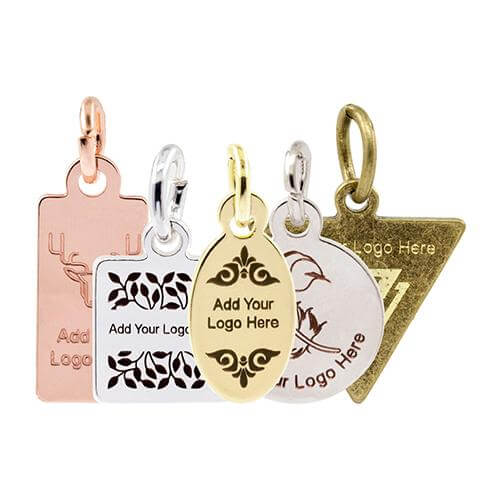 Custom Metal Jewelry Tags, Engraved Logo Charms for Jewelry Making –  FindingBox