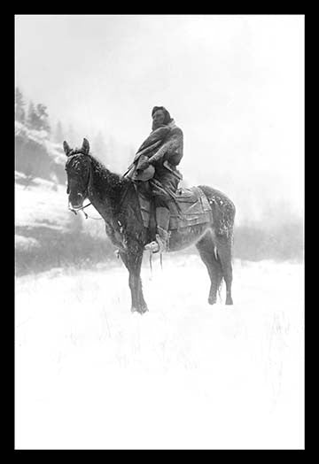 Native American in Snow – The Pierce Archive