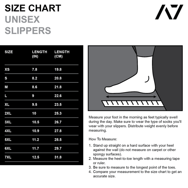 slippers size