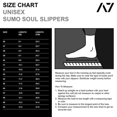 A7 Sumo Soul Size Chart