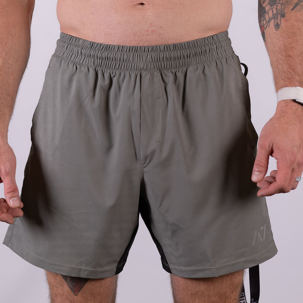 Men's Center-stretch Squat Shorts - Stone - A7